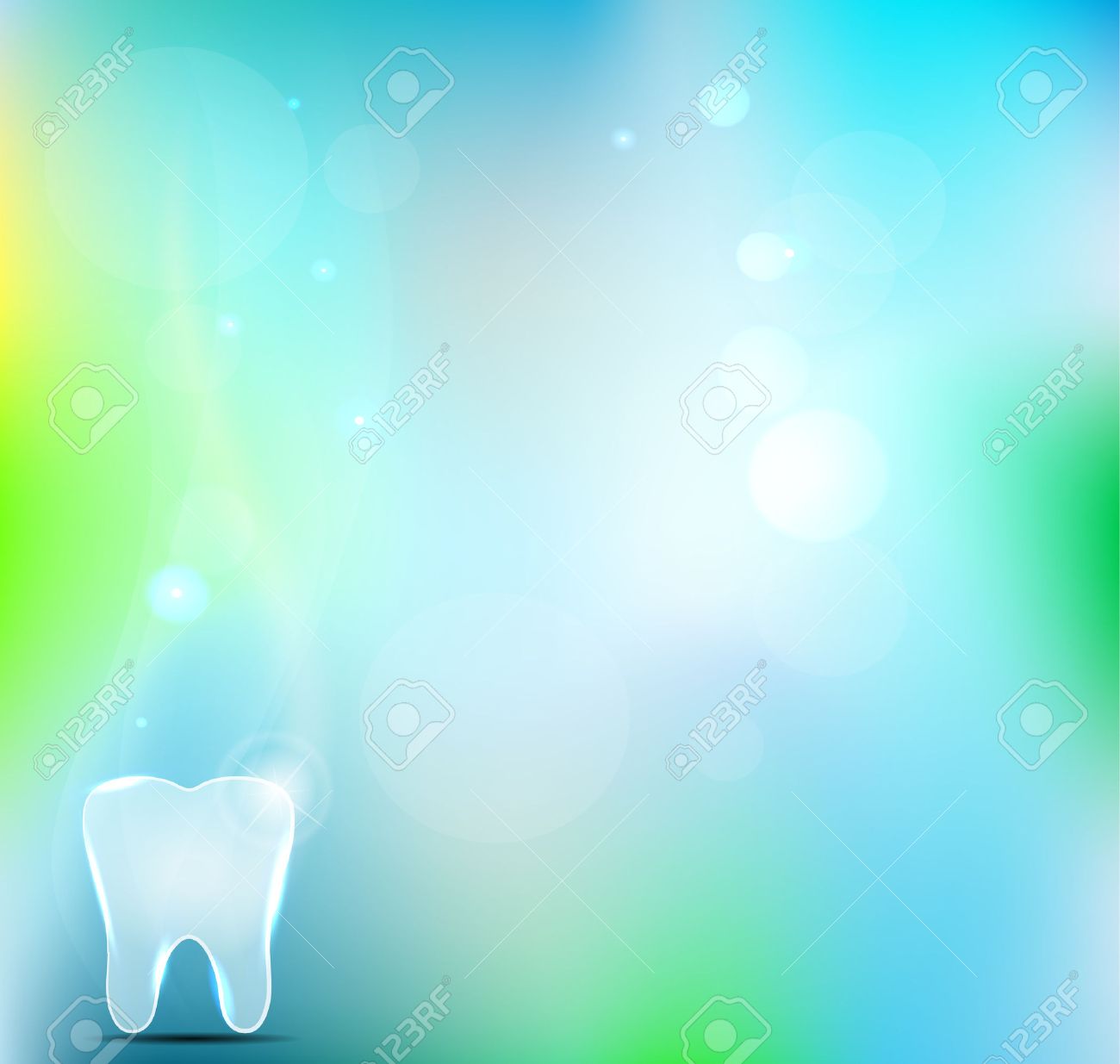 Beautiful Light Blue Dental Background White Tooth And