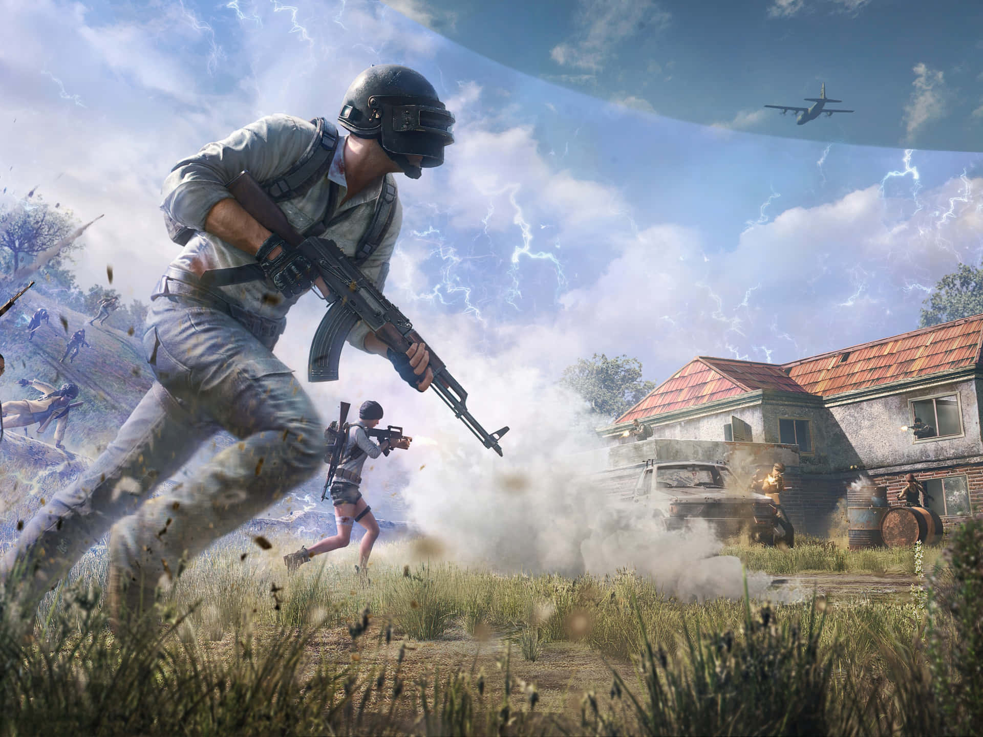 Player Unknown Battlegrounds Lightning Attack Wallpaper