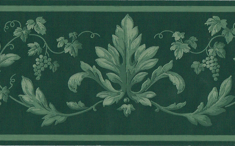Architectural Victorian Cream Beige Scroll Leaf Vine Textured Wall paper Border