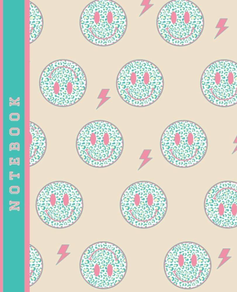 Smiley Face Notebook Preppy Journal With Wide Ruled Position