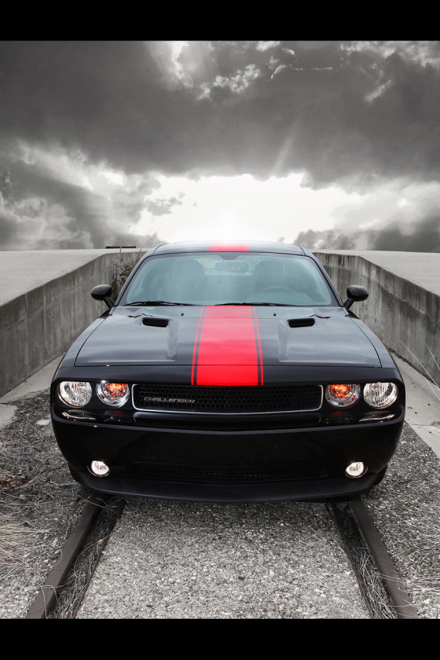 Dodge Challenger Rallye Redline Front Iphone Wallpaper