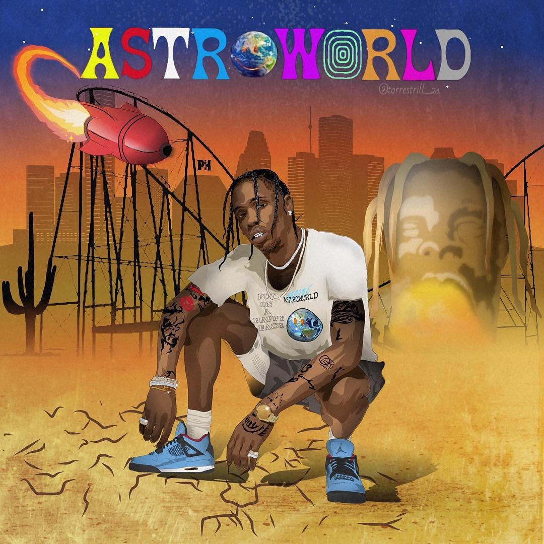 Travis Scott Astroworld La Flame Concept Album Cover Favim Wallpaper