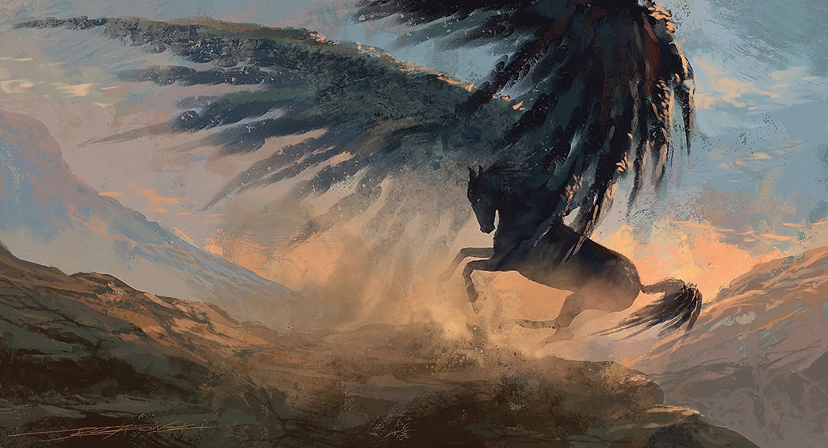 Art Of Jacek Irzykowski Speed Painting Black Pegasus