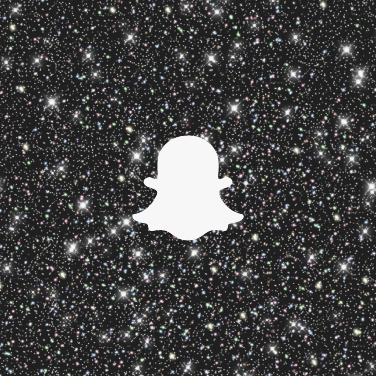 Black Glitter Aesthetic Snapchat App Icon Ios