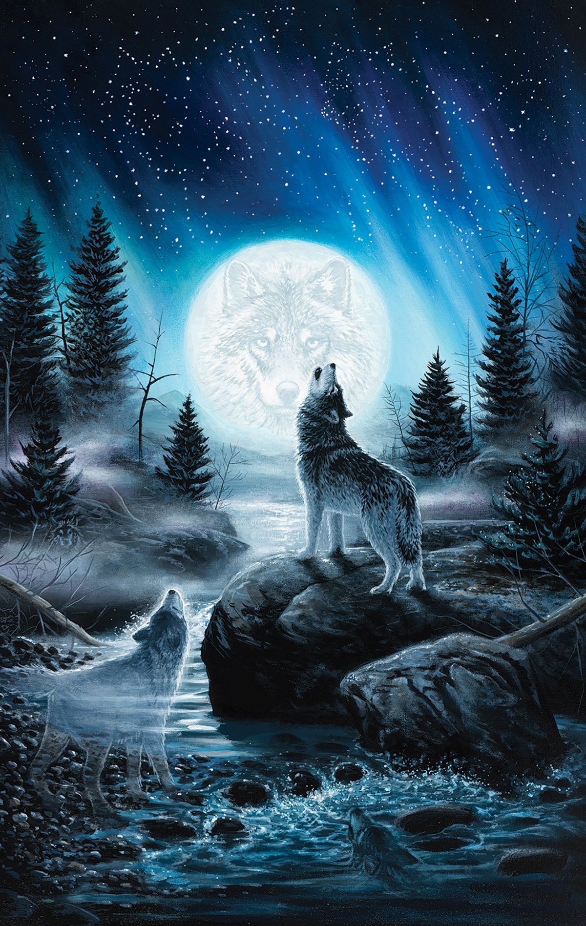 Howling Wolf Wallpaper iPhone 3d