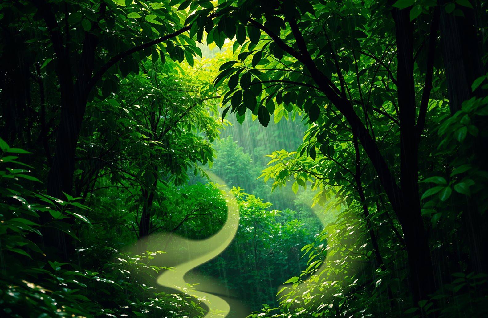 Rainy Forest Wallpaper