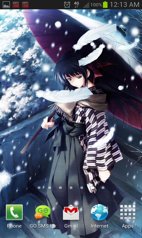 Anime Snow Live Wallpaper free app download for Android