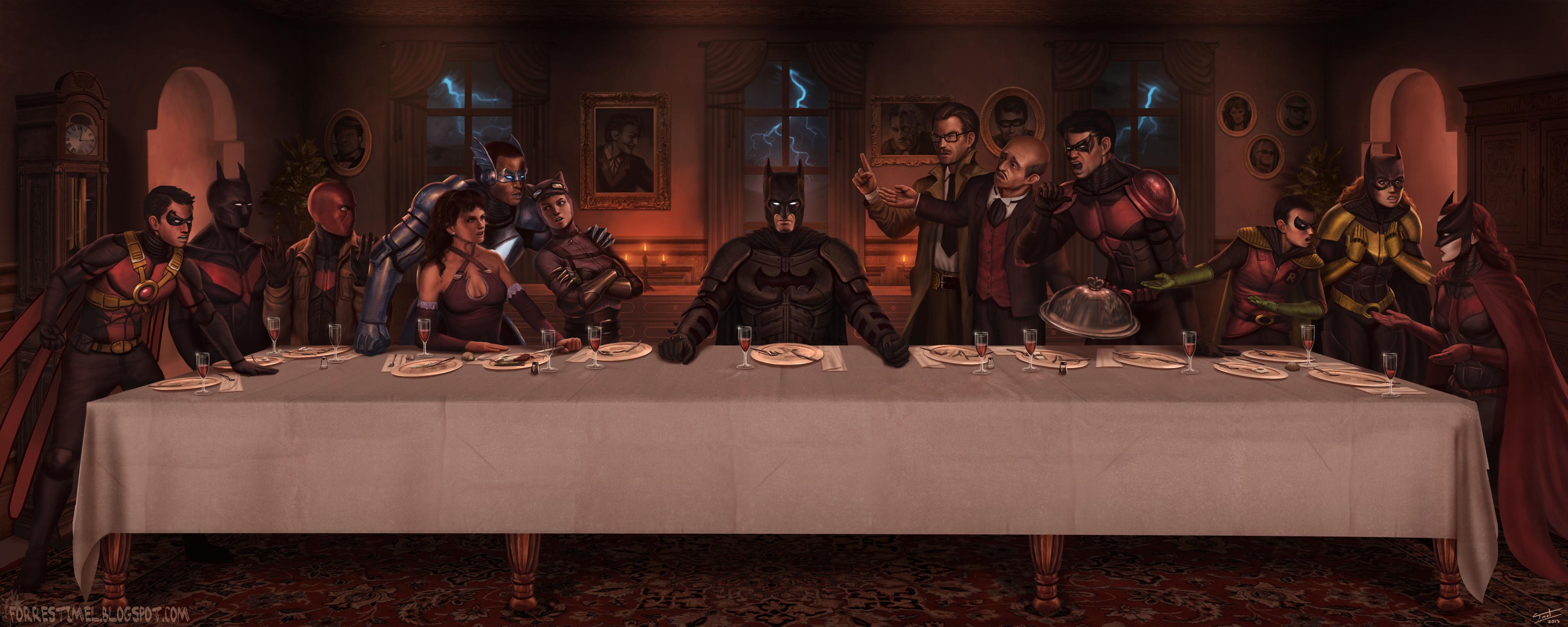 The Last Supper Of Batman Wallpaper