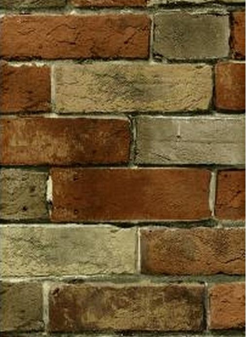 Old World Rustic Bricks Faux Texture Wallpaper By The Yard