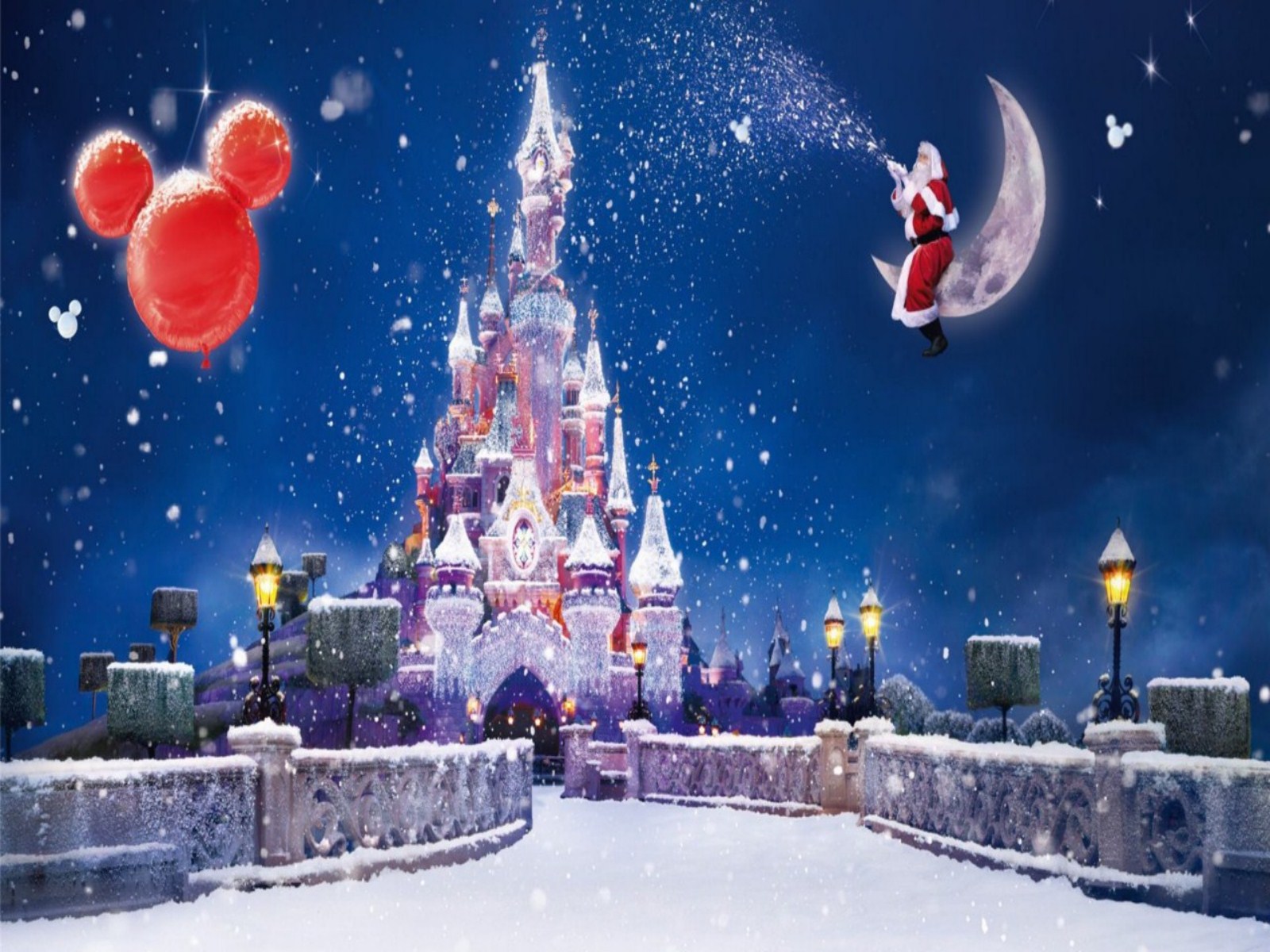 Disney Castle Christmas Wallpaper   1600x1200   359806