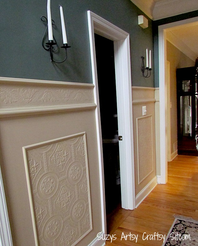 Paintable Wainscoting Wallpaper