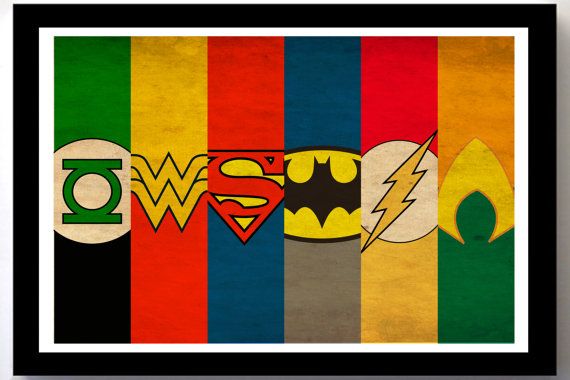 Justice League Minimalist Poster Superman Batman Wonder Woman