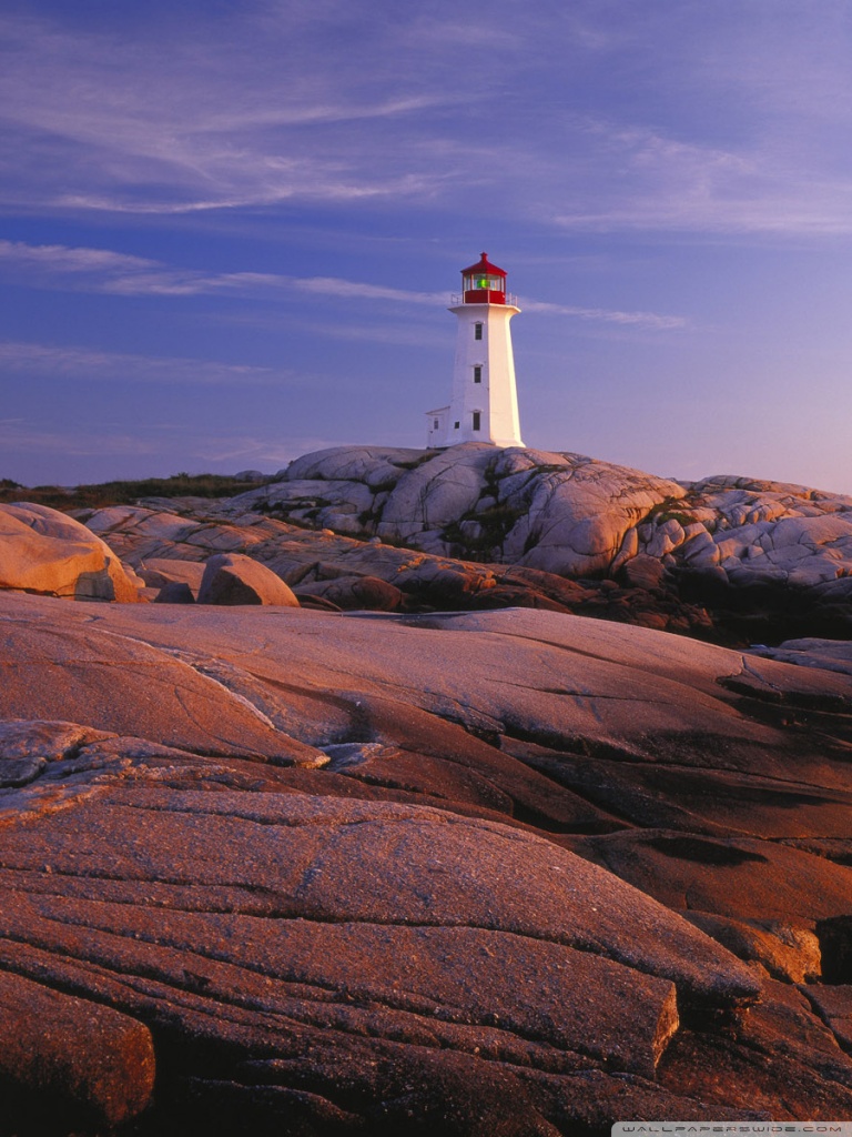 Peggy S Point Lighthouse Cove Nova Scotia 4k HD