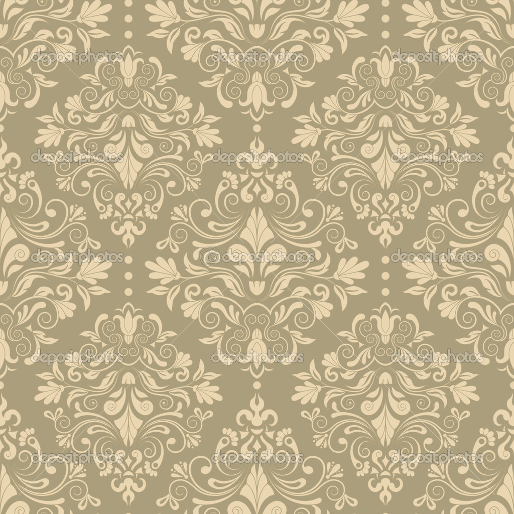 Vintage Floral Motif Seamless Pattern With
