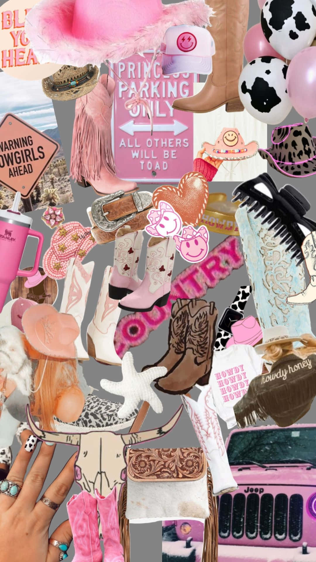 Pink Cowgirl Aesthetic Wallpaper