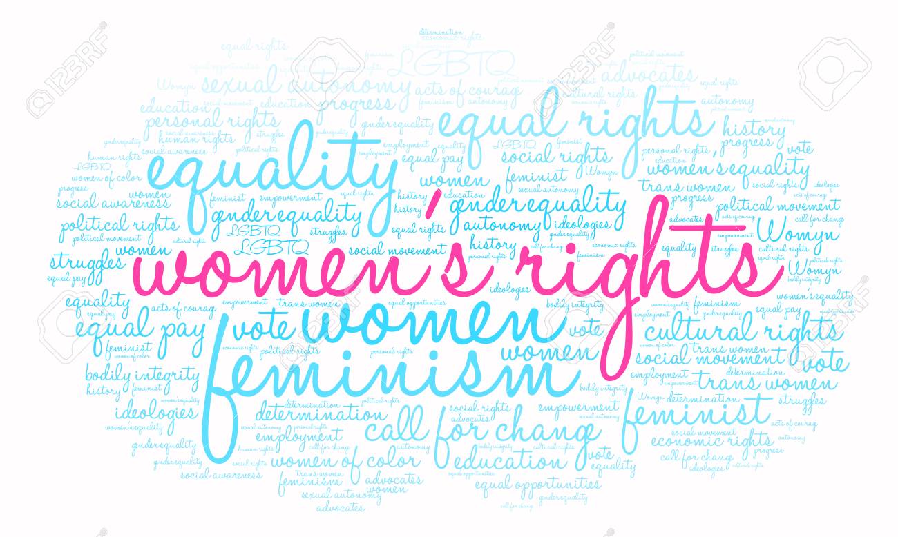 Womens Rights Word Cloud On A White Background Royalty