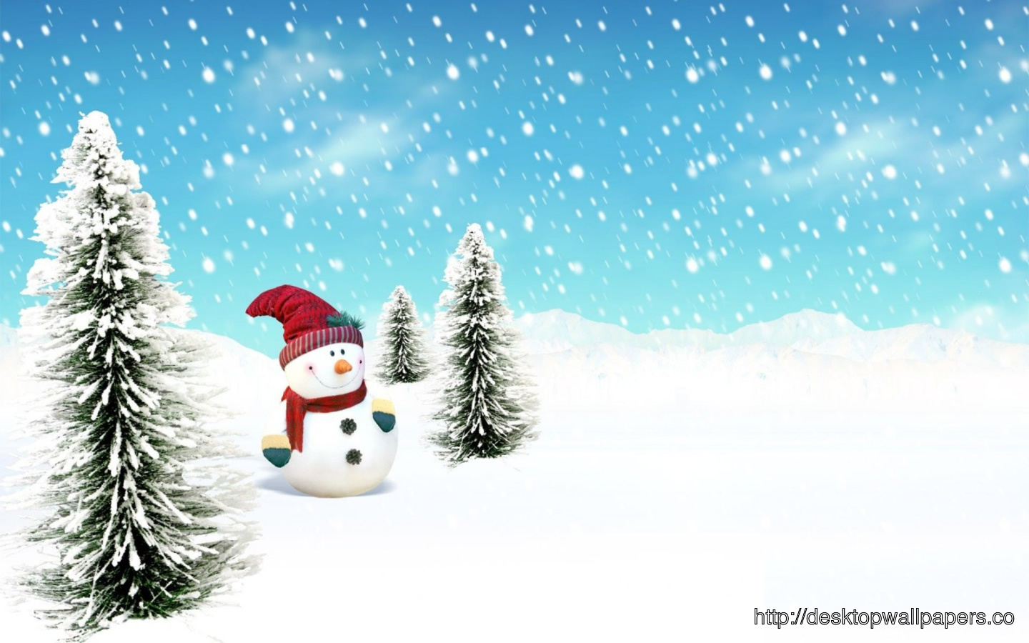 White Christmas Snow Background HD Wallpaperdesktop Wallpaper