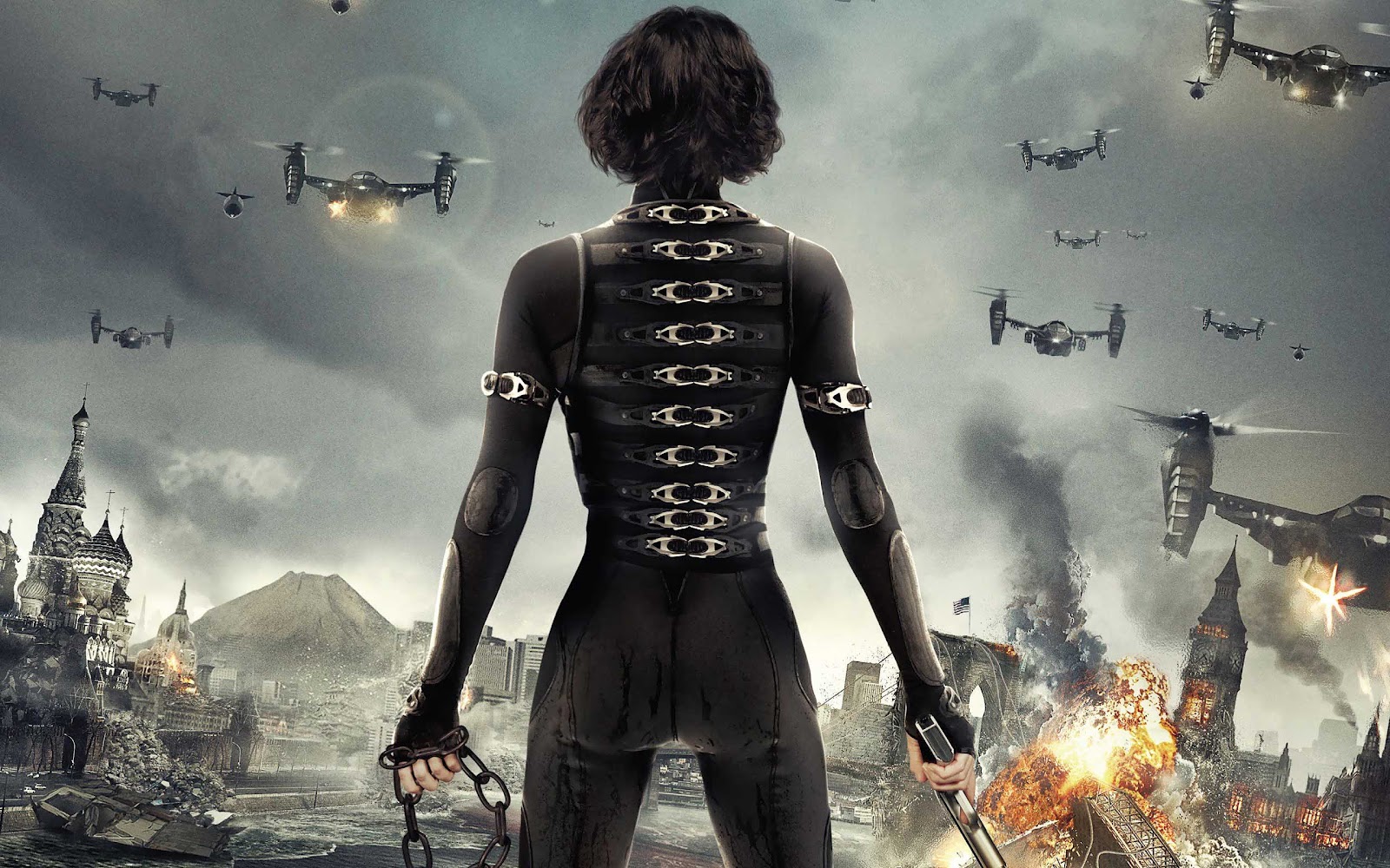 Film Wallpaper Resident Evil Retribution Met Actrice Milla Jovovich