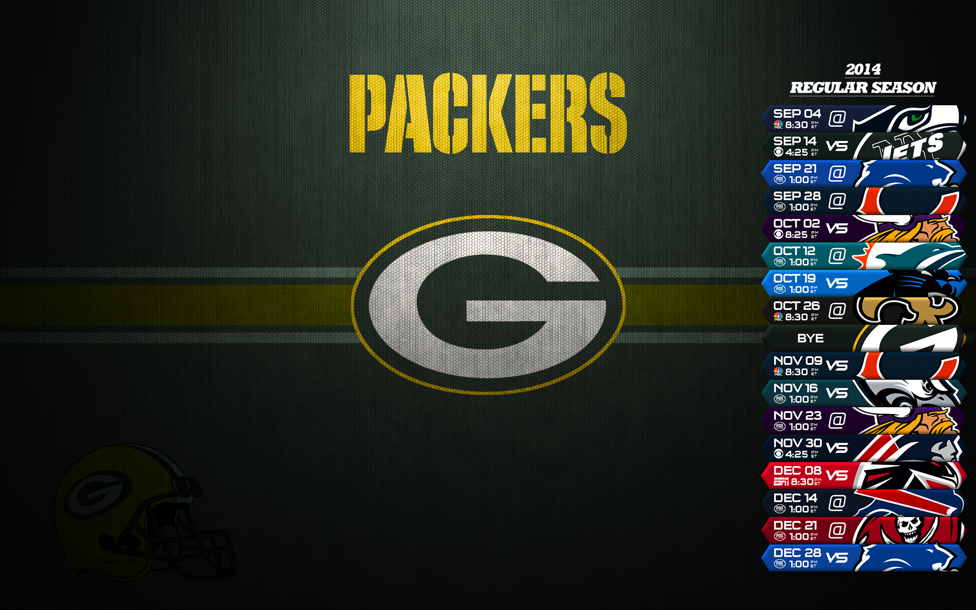 Green Bay Packers Schedule HD Wallpaper