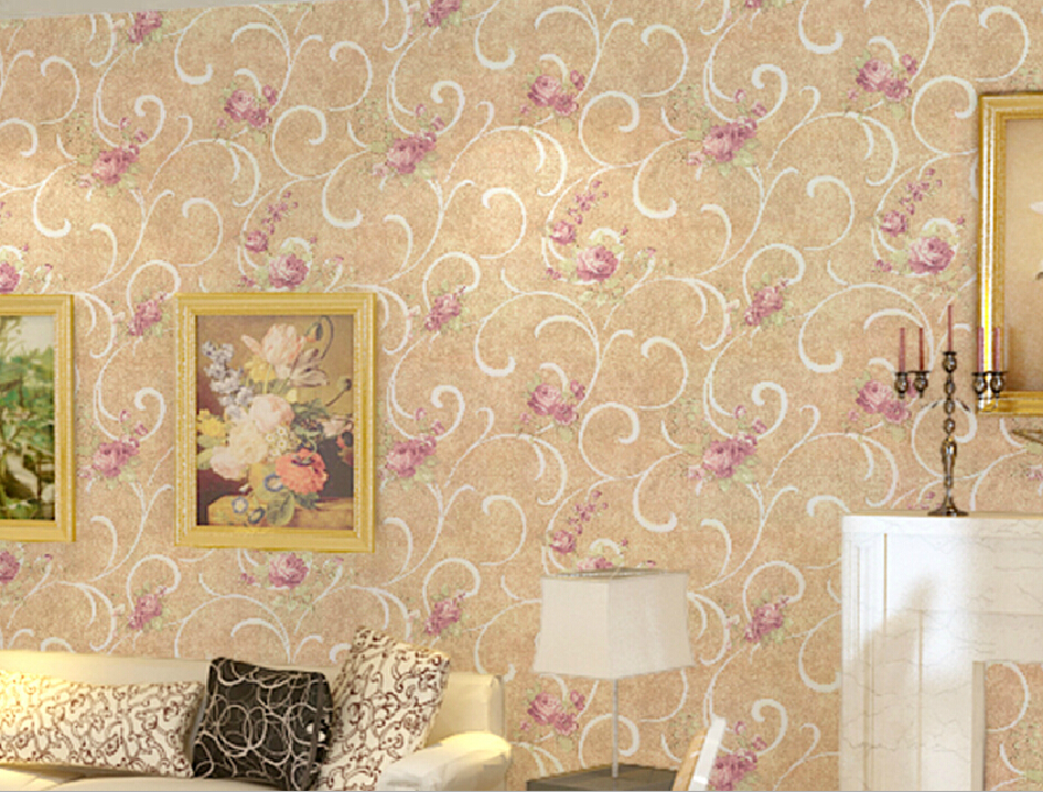 Free download wallpaper deep embossed romantic pastoral style wallpaper dining room [946x719