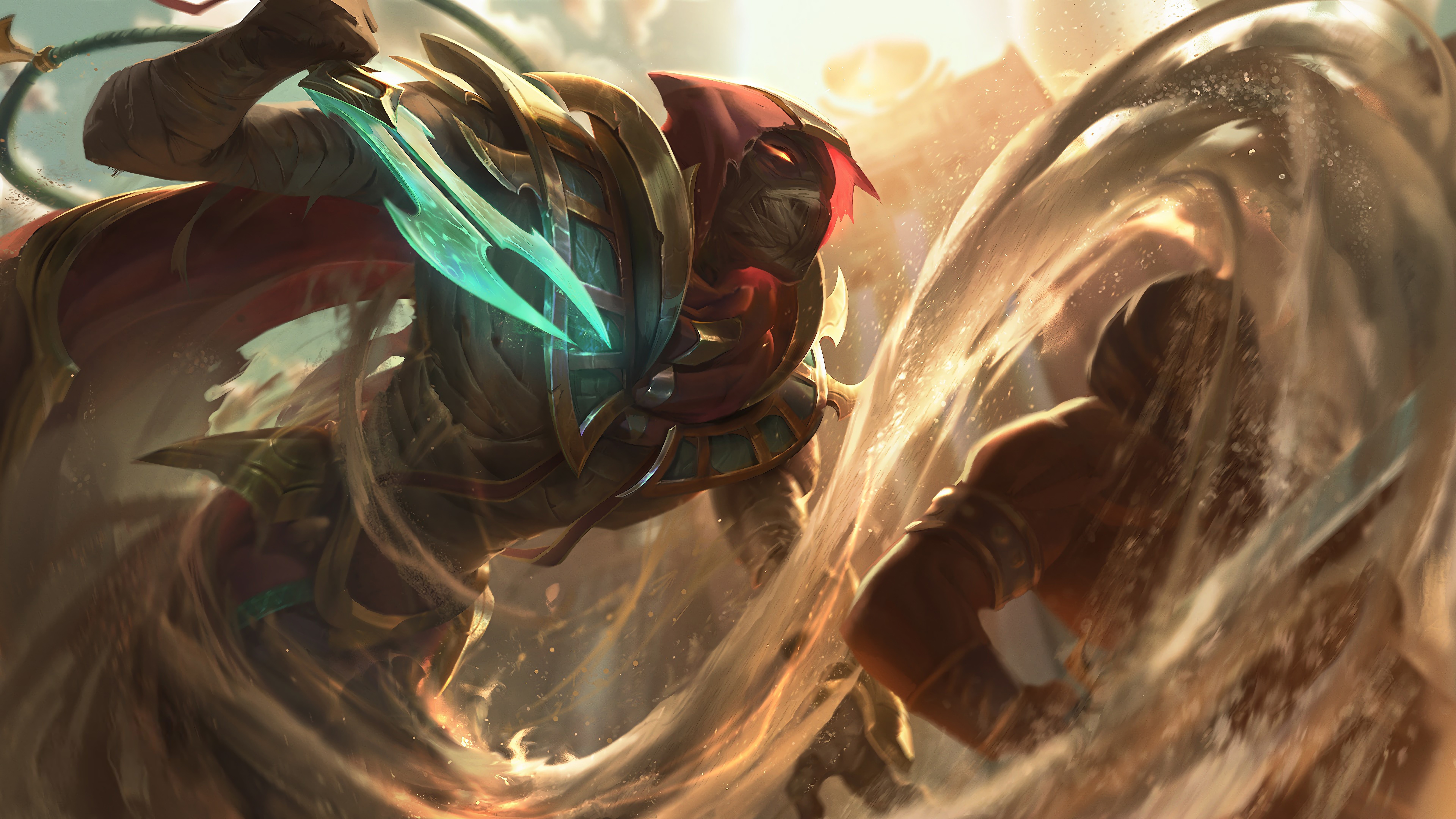 Pyke Lol Sand Wraith Splash Art 8k Wallpaper
