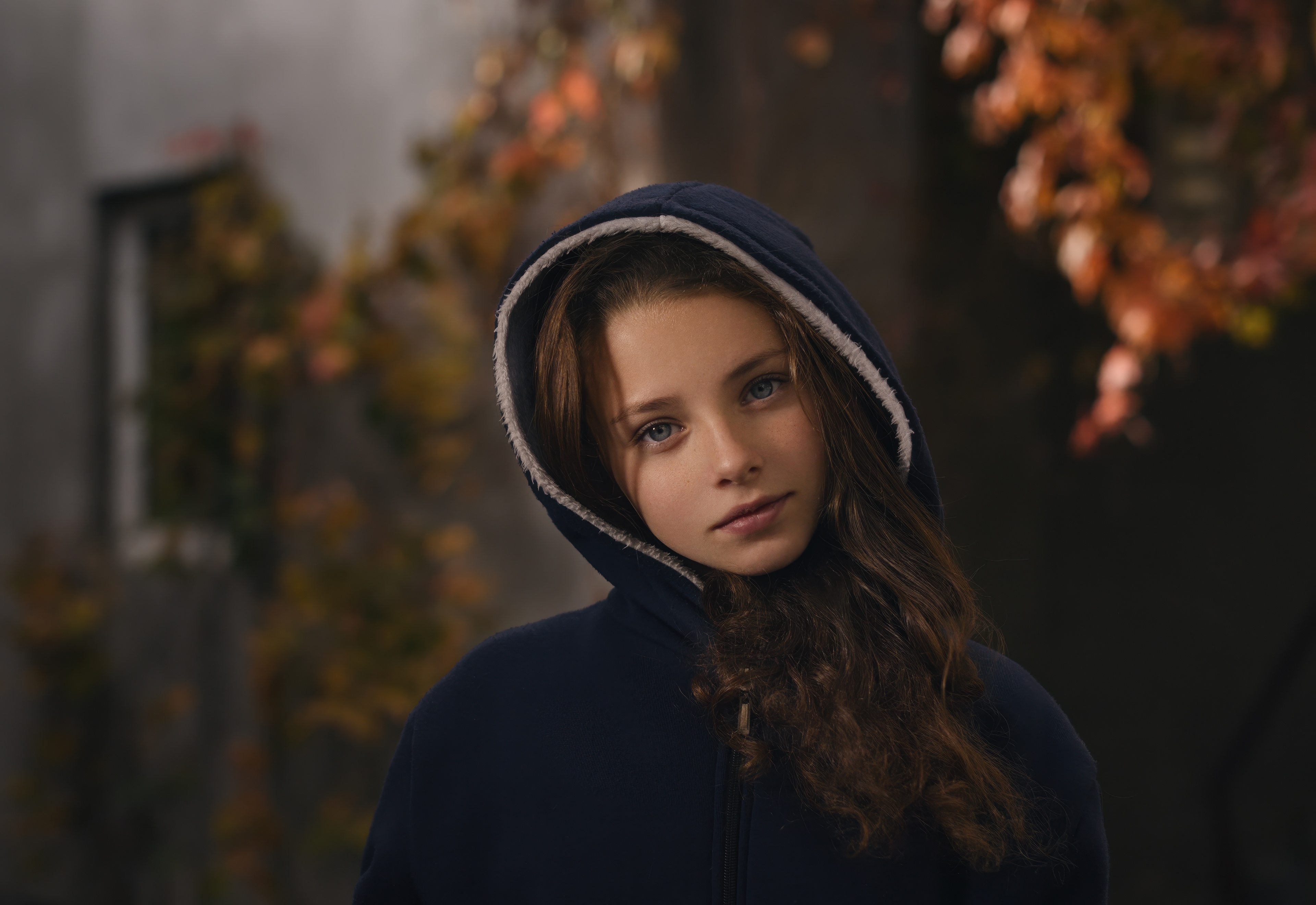 Girl In Blue Hoodie 4k HD Wallpaper Image Photos And Picture