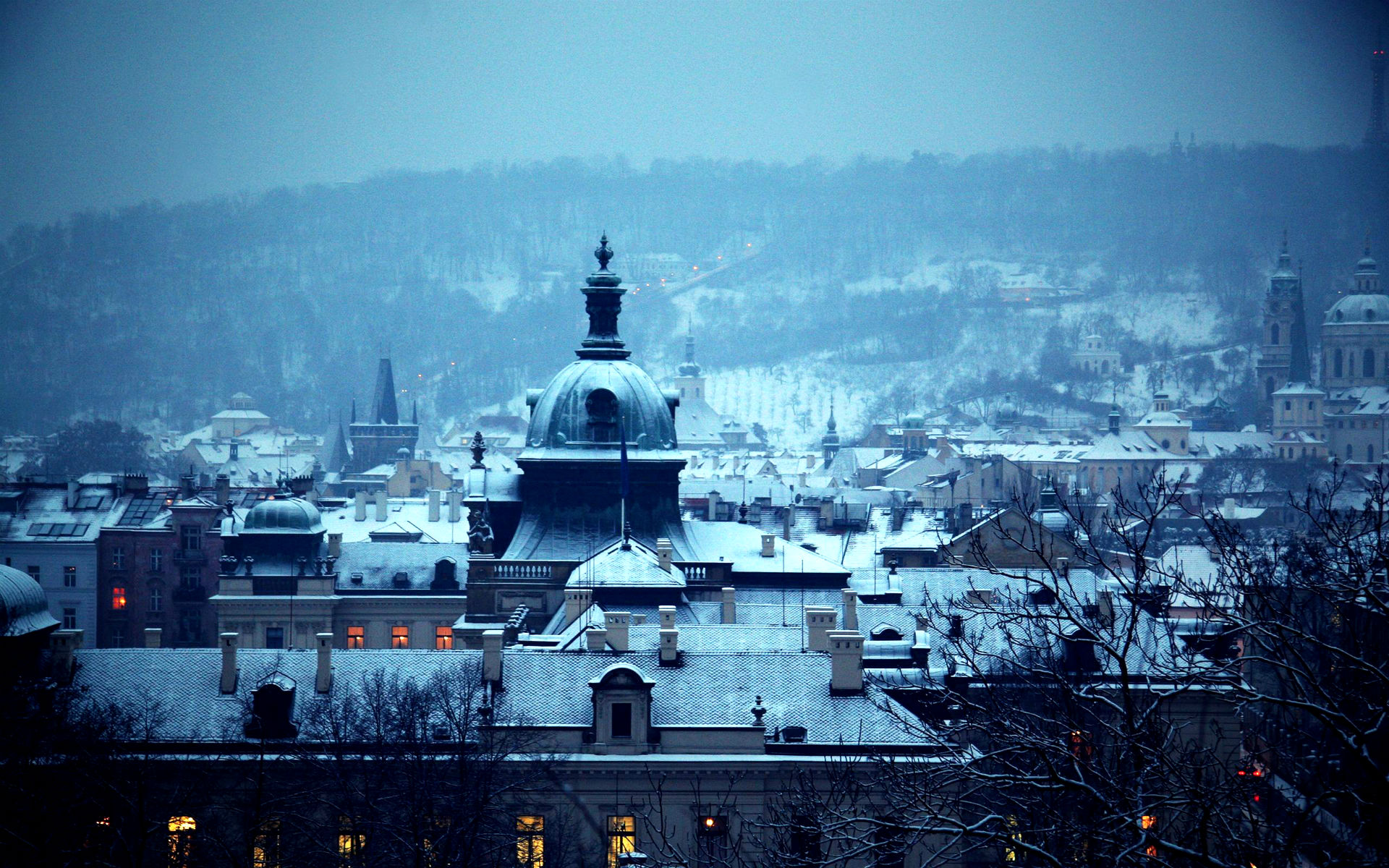 Winter City Background