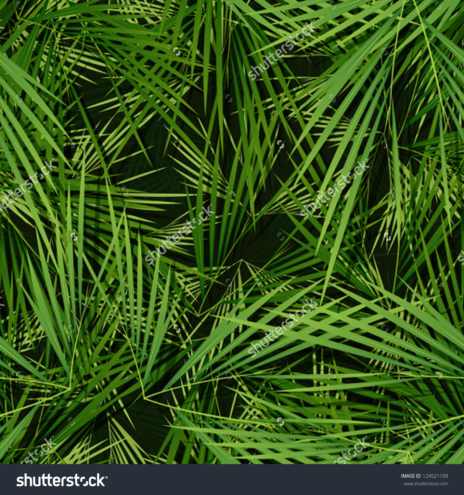 Palm Trees Leaves Wallpaper Illustration Of A Seamless