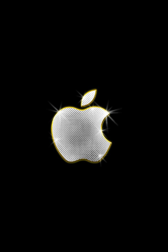 Apple Diamond Bling Logo iPhone Wallpaper