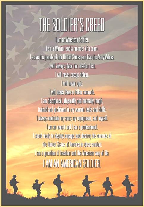 Soldiers Creed The Soldier S