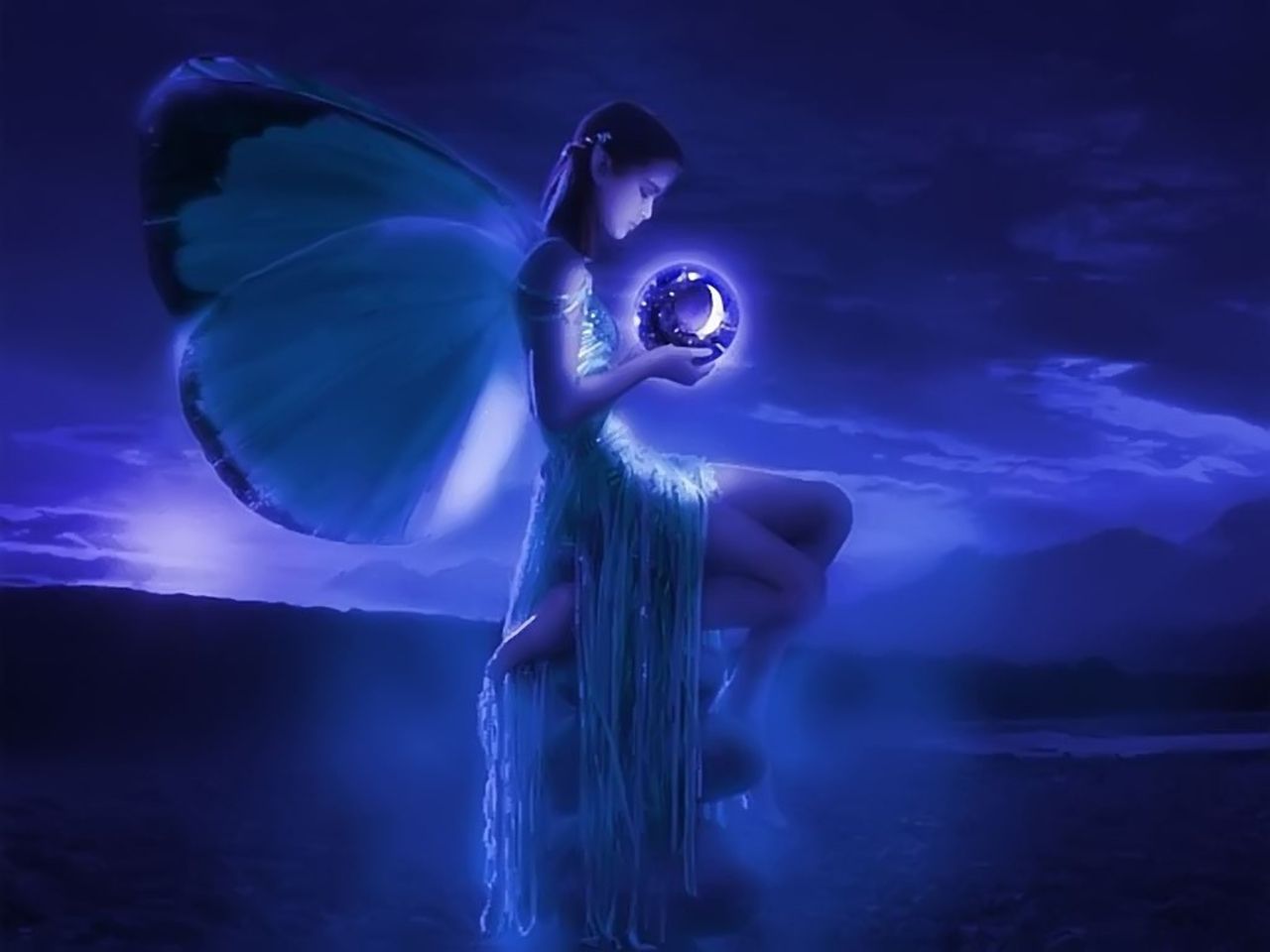 Fantasy Fairies Wallpaper Blue Fairy Background X