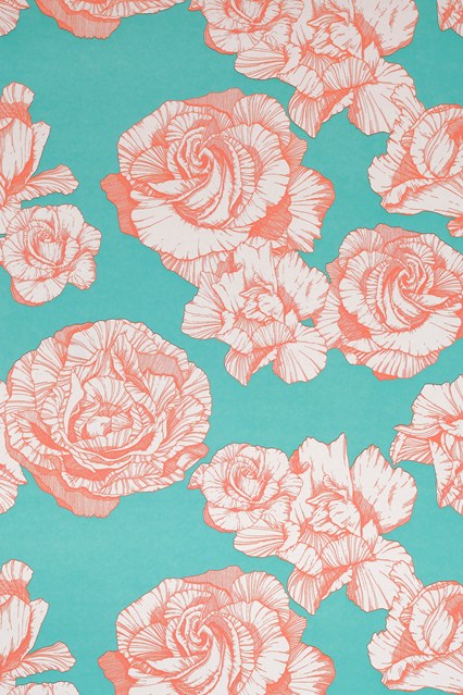 Flamingo Pattern Wallpaper Rose