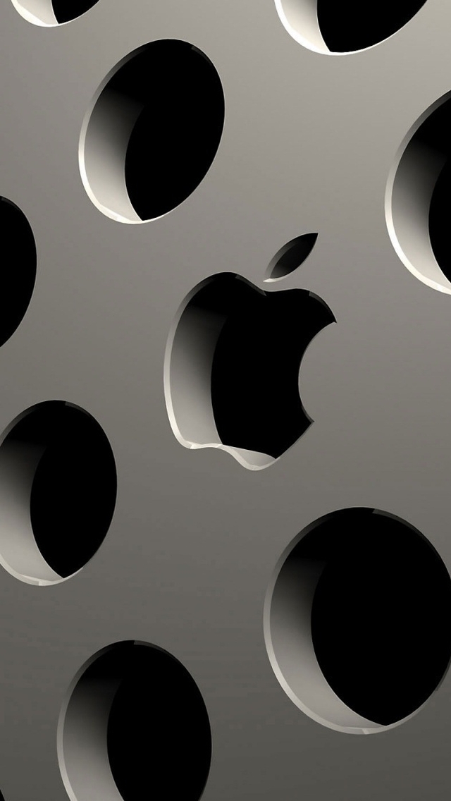 iPhone Wallpaper Metal Apple Logo