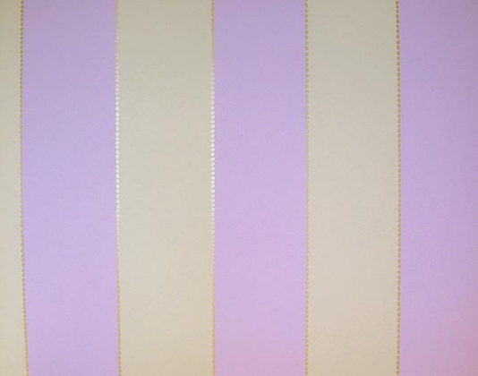 Wallpaper Lilac And Beige Wide Stripe With Gold Metallic