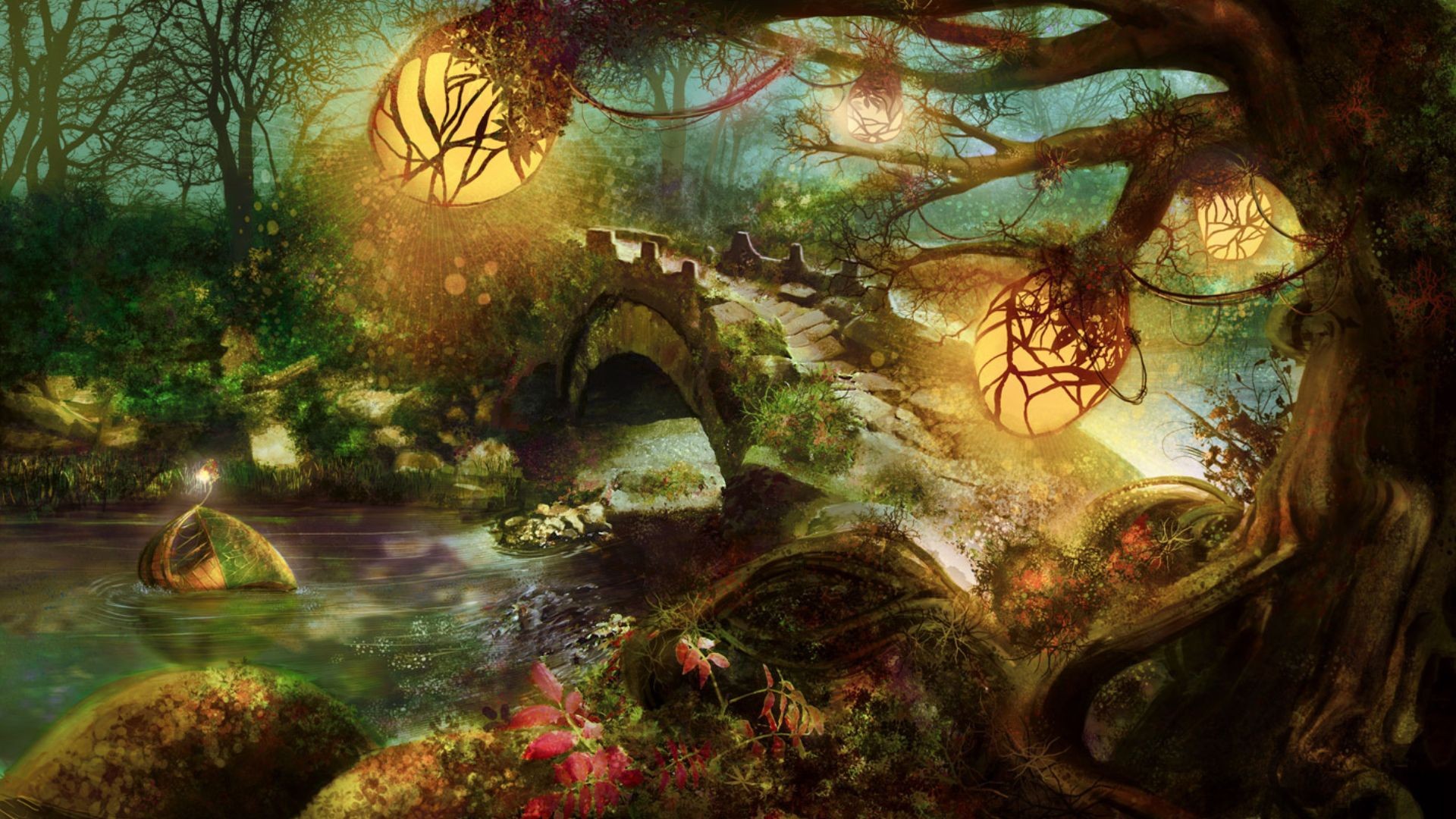 Fantasy Woodland Wallpaper