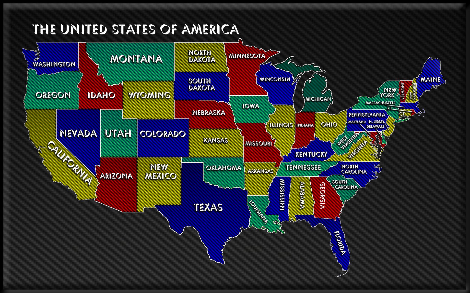 Modern us usa map carbon fiber states america patriotic wallpaper