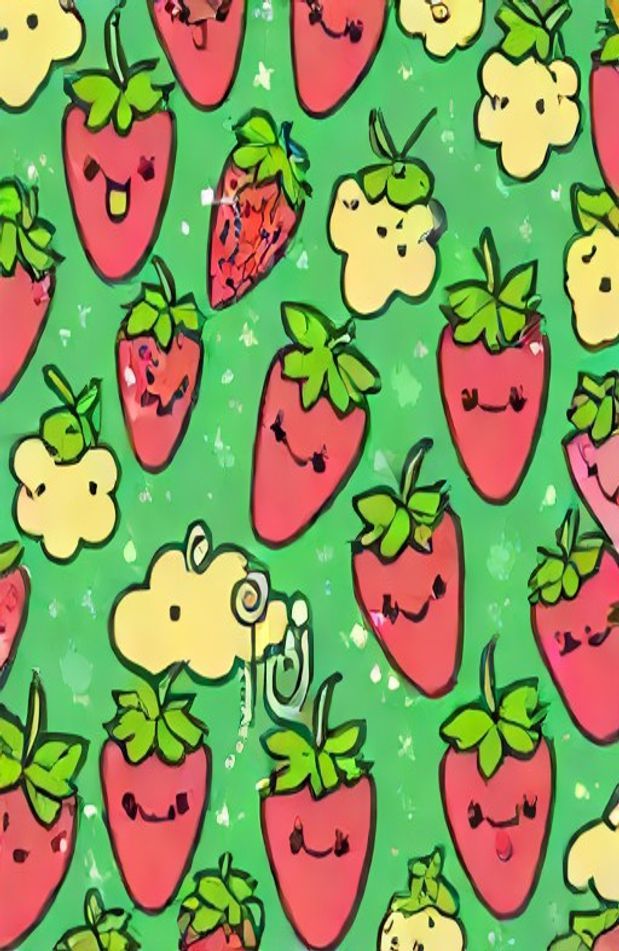 Kawaii Strawberry Wallpaper