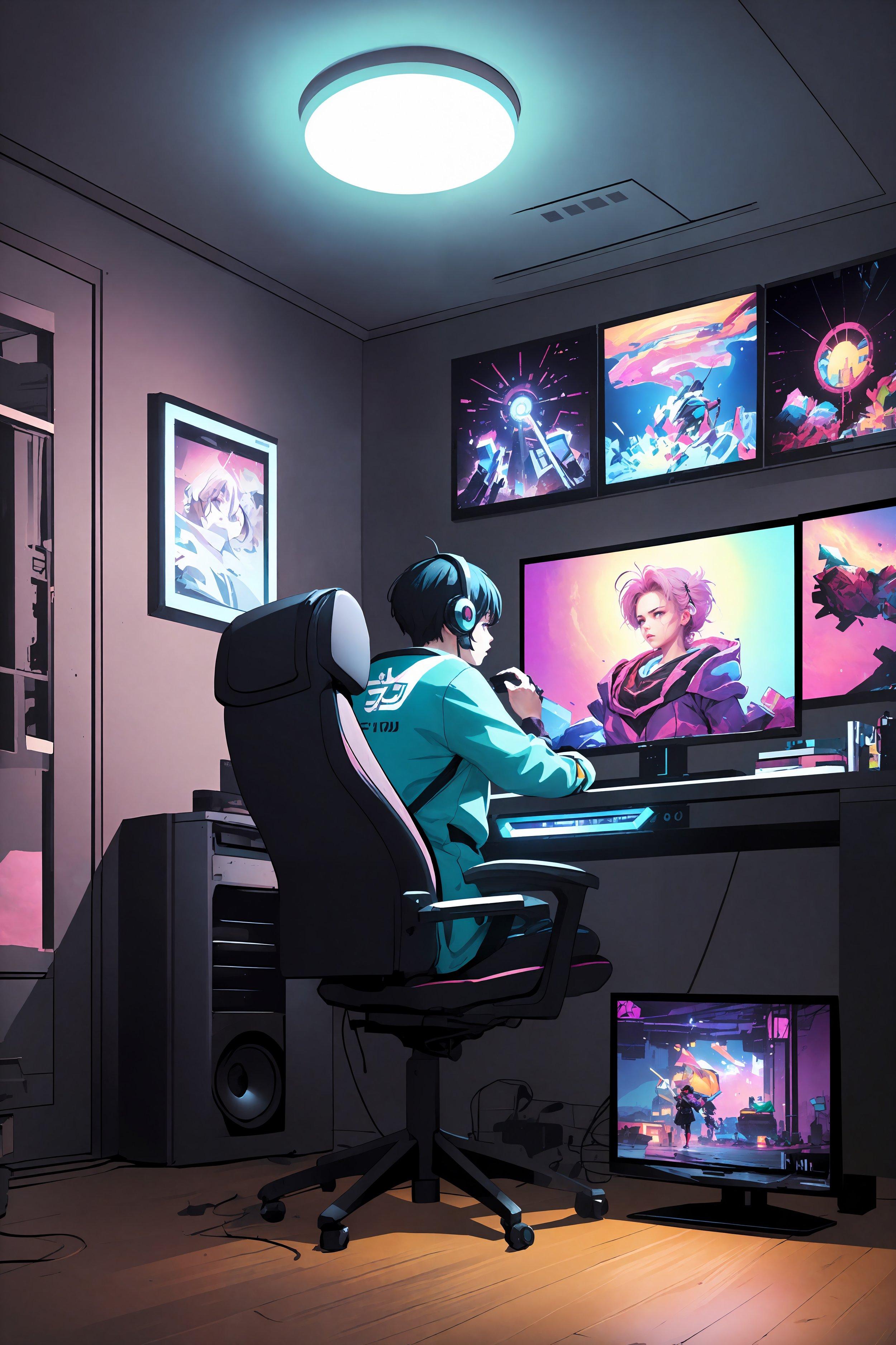 Anime Gamer Wallpaper Level Up Your Screen Papr