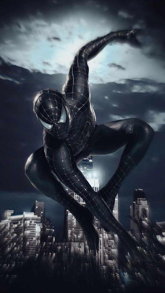 Black Suit Spiderman iPhone Wallpaper In