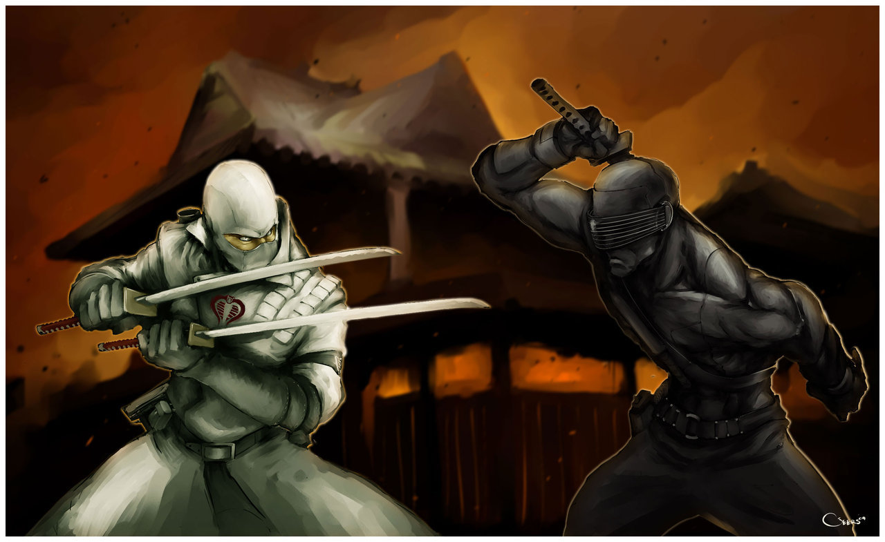 Snake Eyes vs Storm Shadow by DarrenGeers on