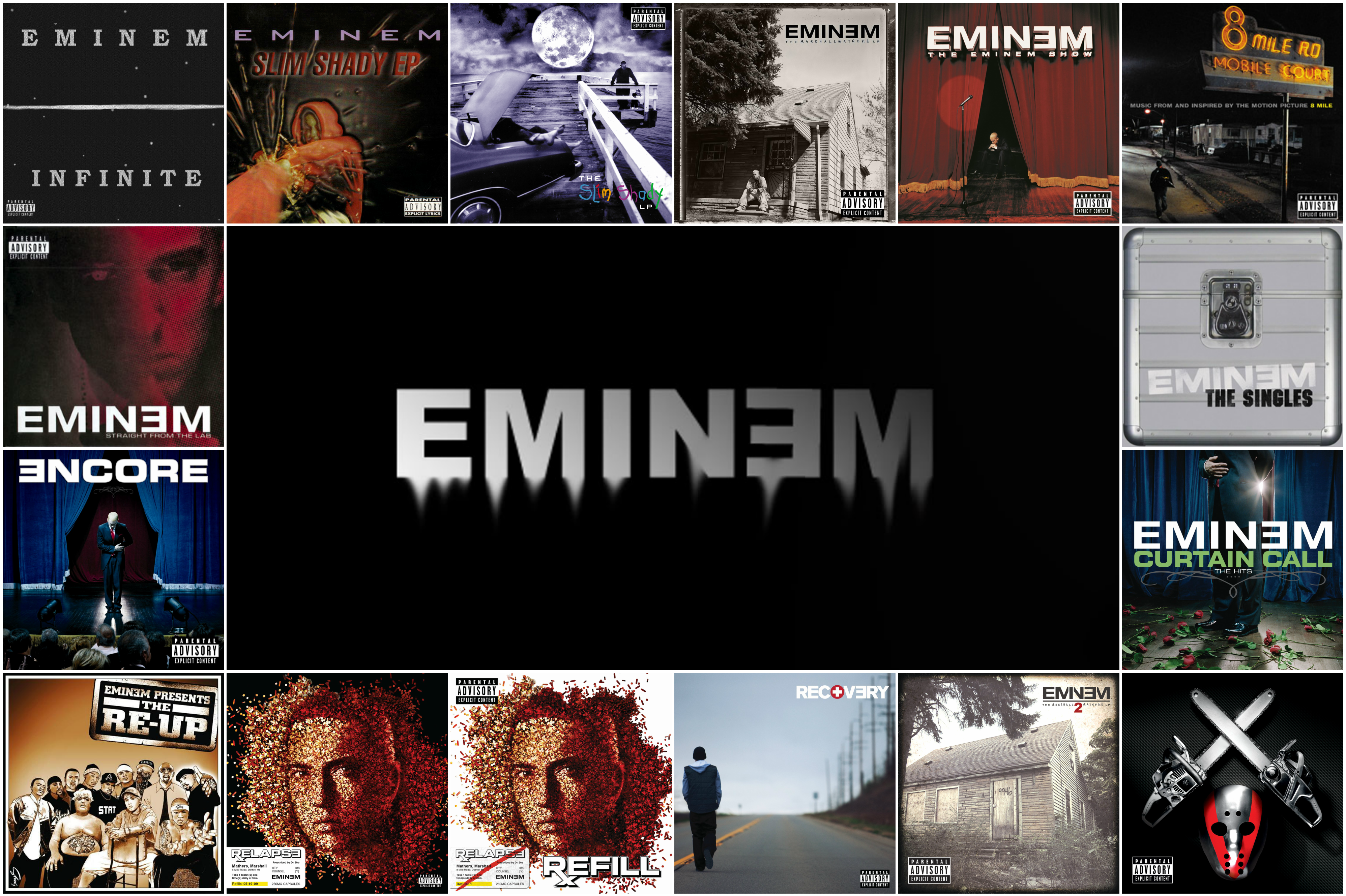 I Got Bored And Made An Eminem Wallpaper With Album Art