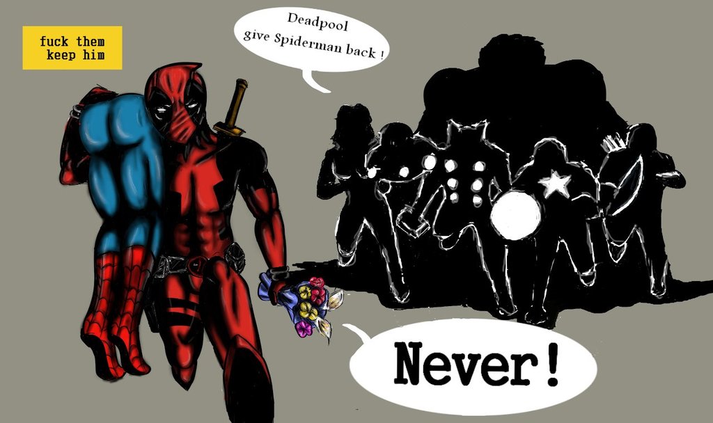 Deadpool Kidnaps Spiderman By Froggyics