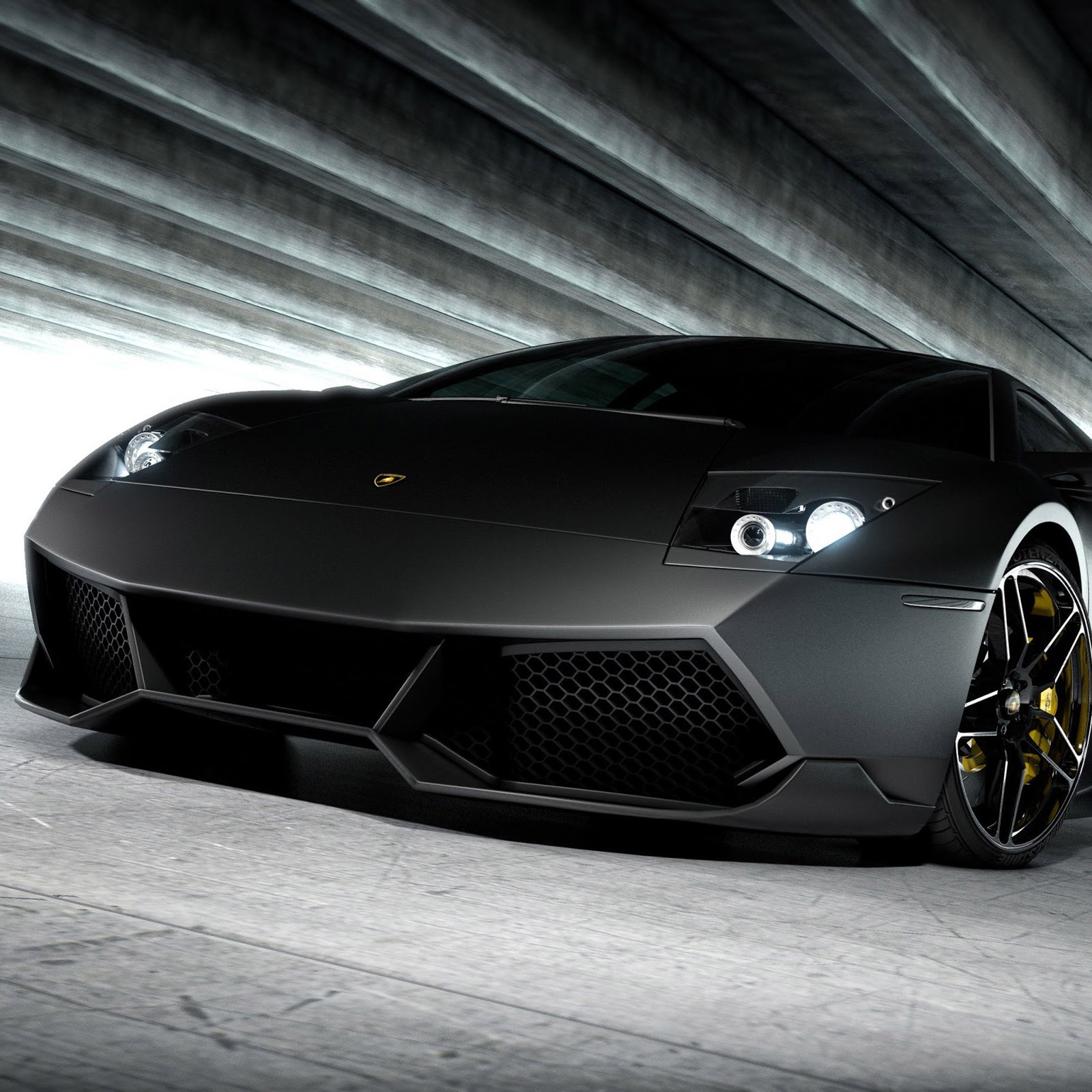 Luxury Lamborghini Cars Black Murcielago Wallpaper