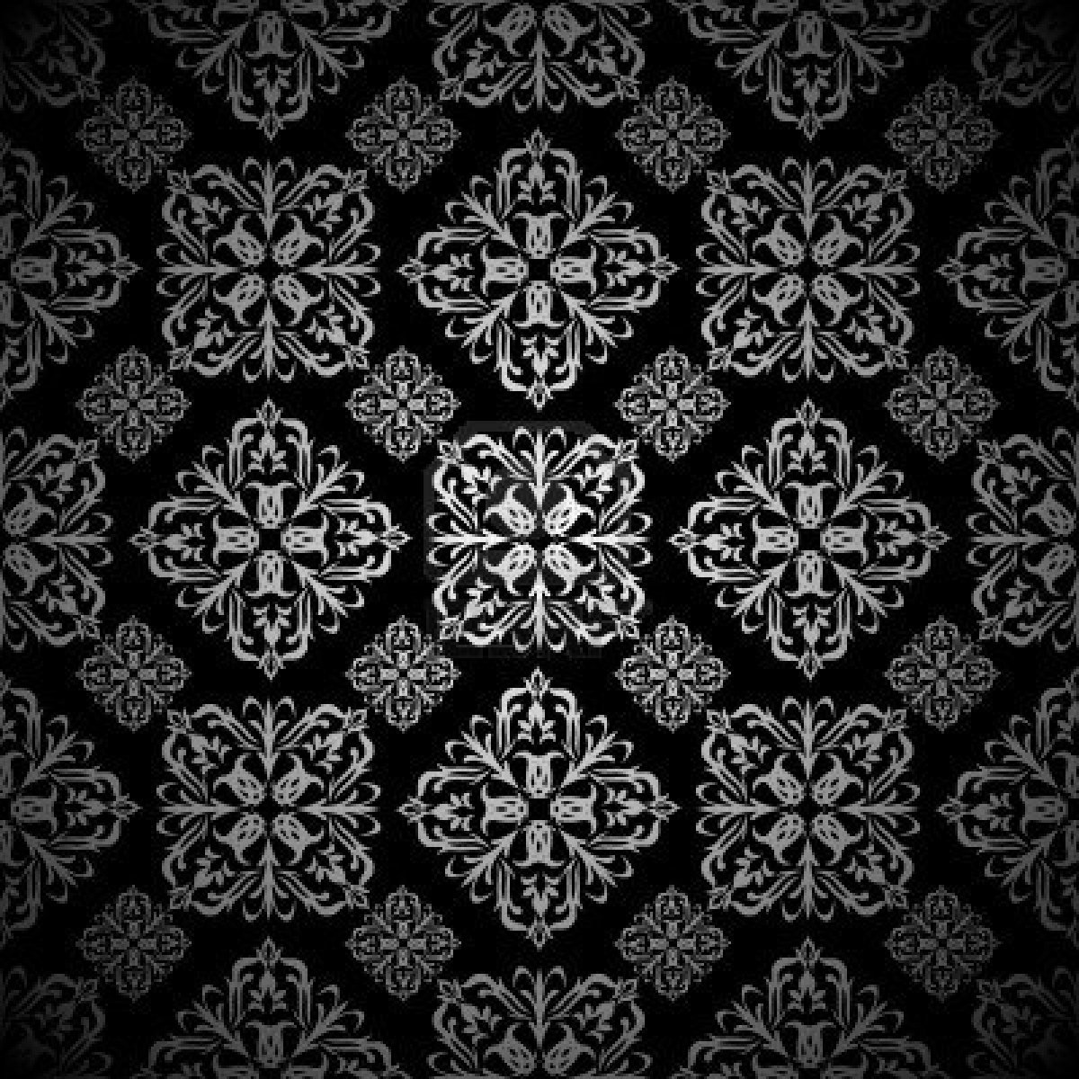  silver and black seamless tile background wallpaper pattern