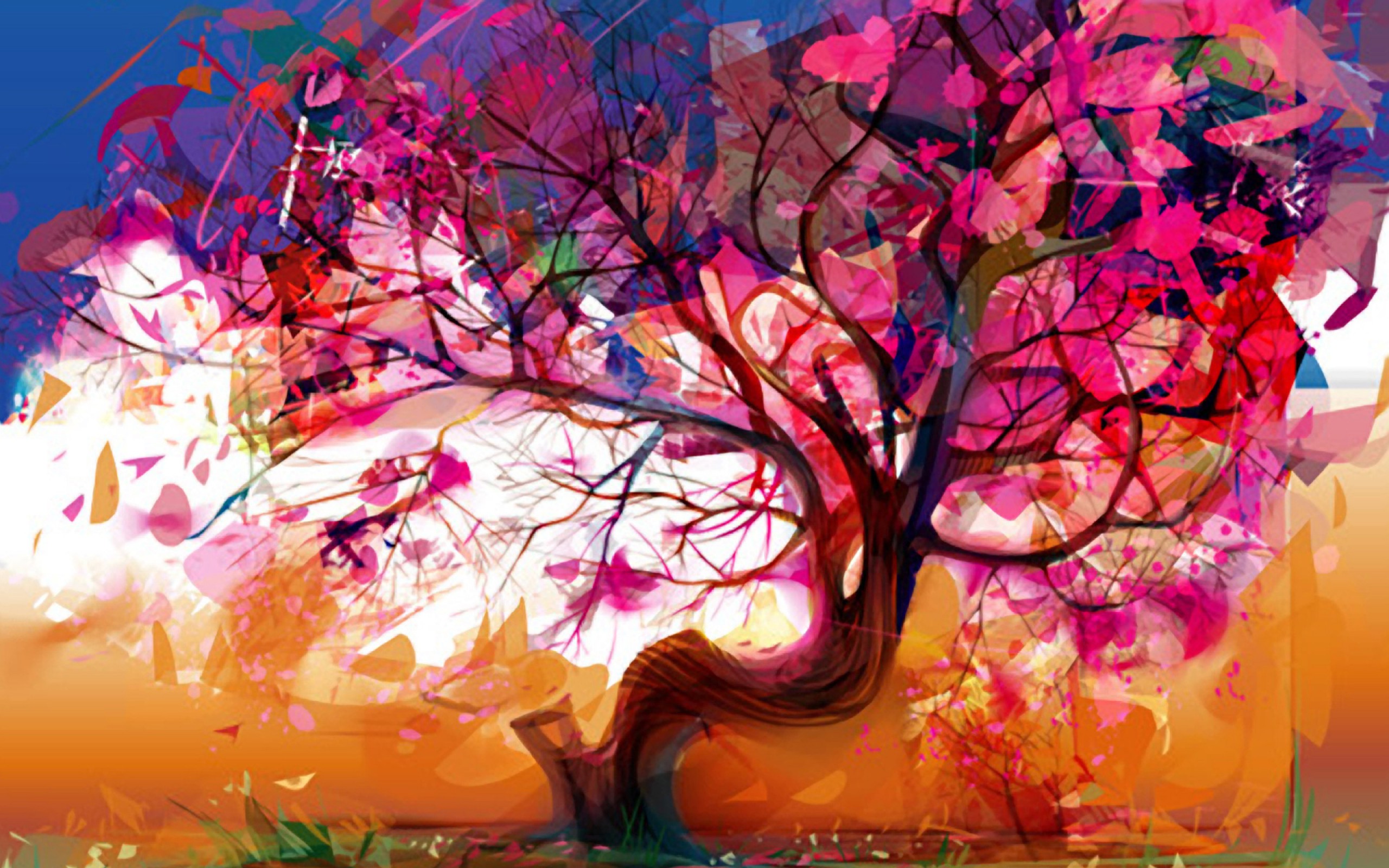 Fall Season Abstract Of Art HD Wallpaper