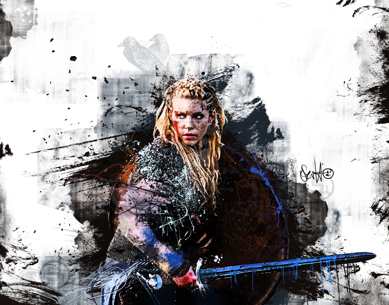 Vikings Lagertha Paint By Seshwan Kenobi