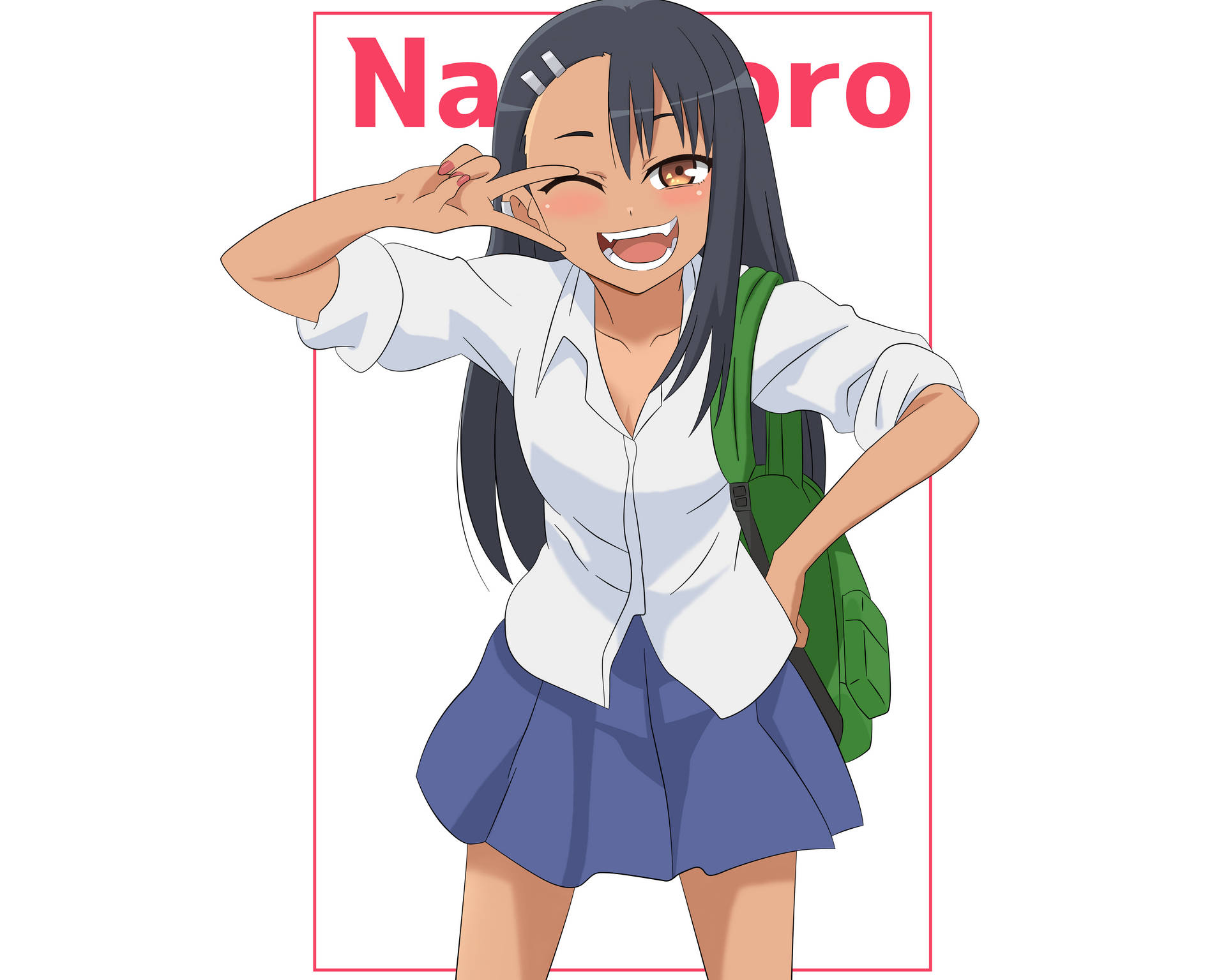 Nagatoro Making Peace Sign Qu6jp5dzgf619ecp Wallpaper
