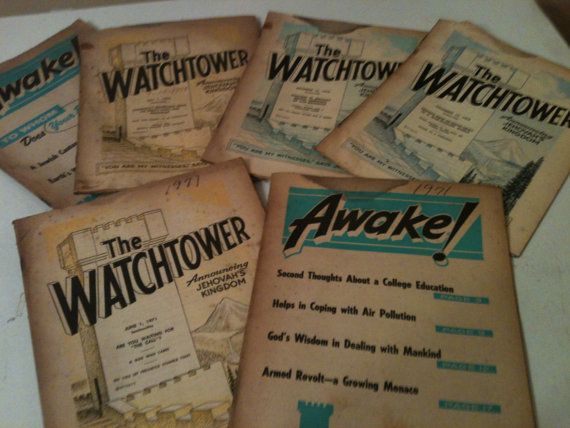 Vintage Jehovah Witness Awake And Watchtower Magazines