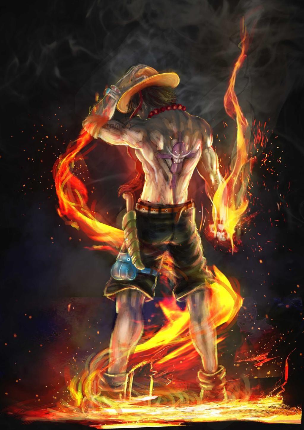 Fire Fist Ace By Grapiqkad One Piece Wallpaper