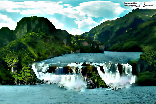 Tropical Waterfall Wallpaper Photo Sharing